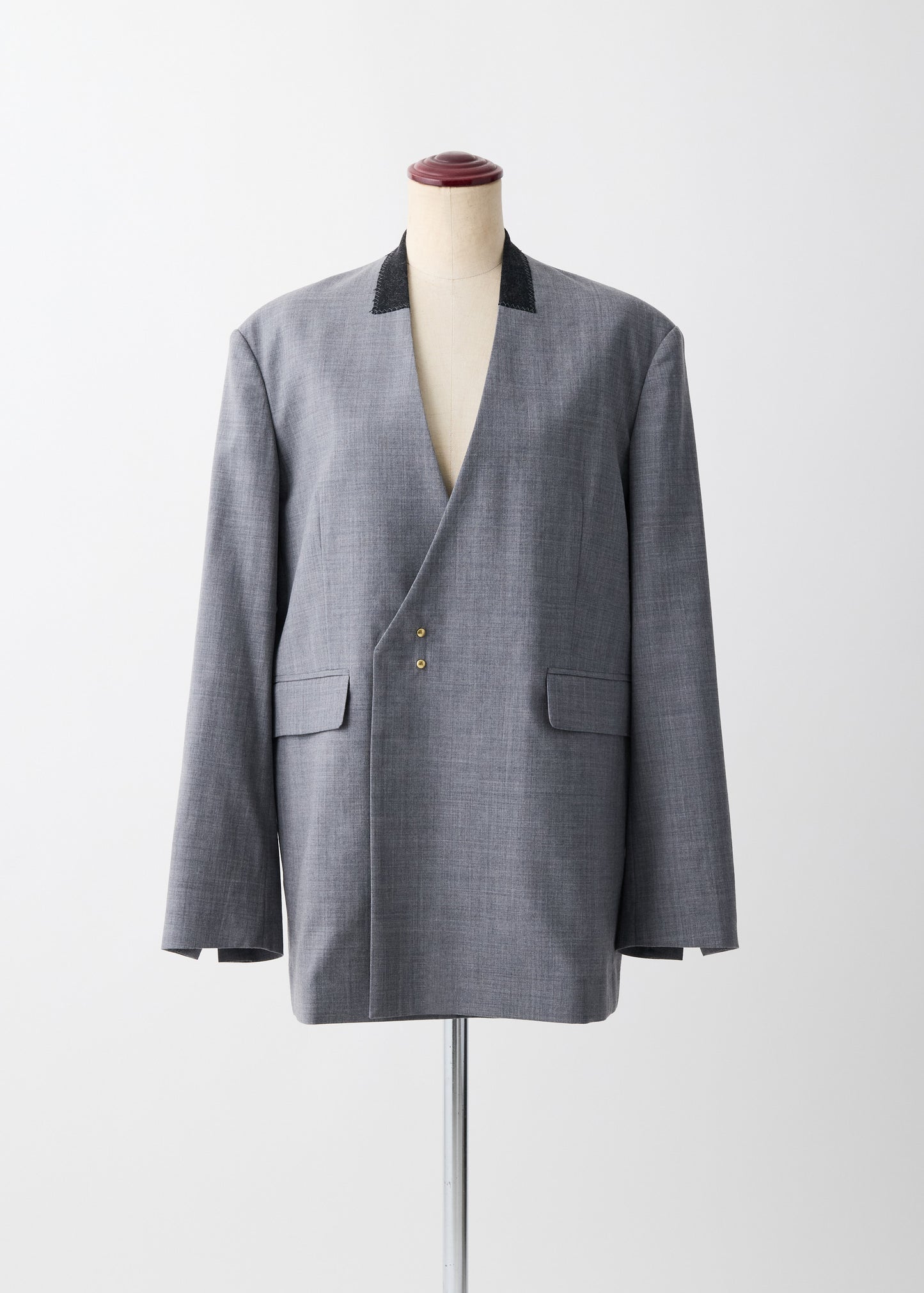 受注 2/80 Wool/jacket H-gray【F015-04005】