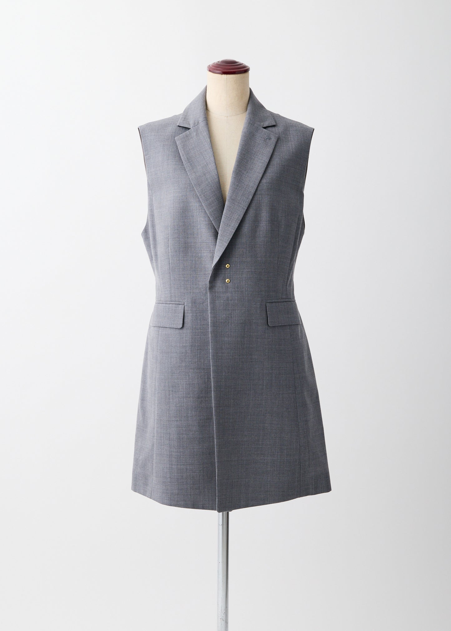 受注 2/80 Wool/vest H-gray【F015-03004】