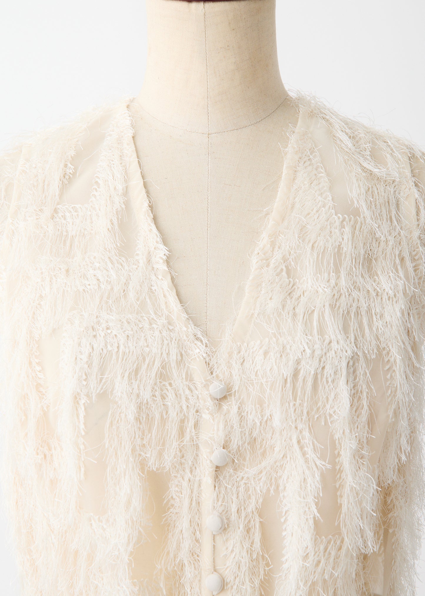 受注 JQ fringe/blouse écru【F015-08021】