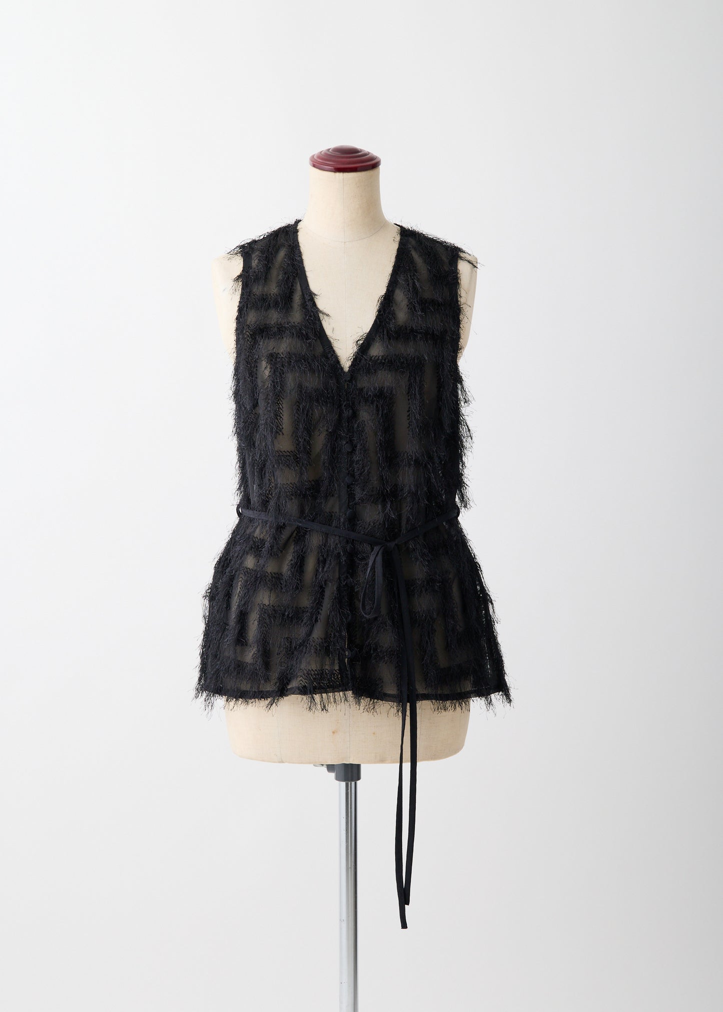 受注 JQ fringe/blouse black【F015-08021】
