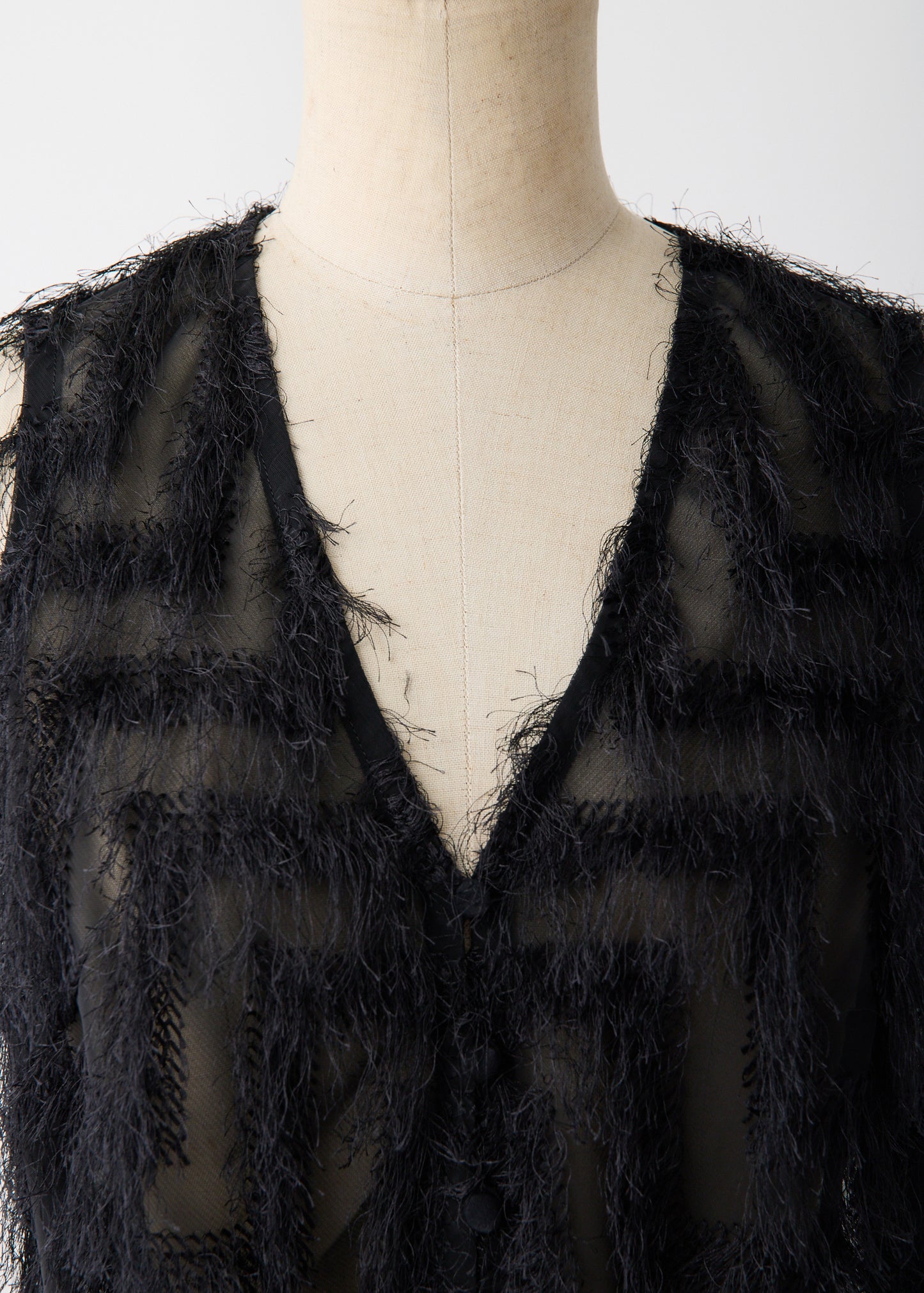 受注 JQ fringe/blouse black【F015-08021】