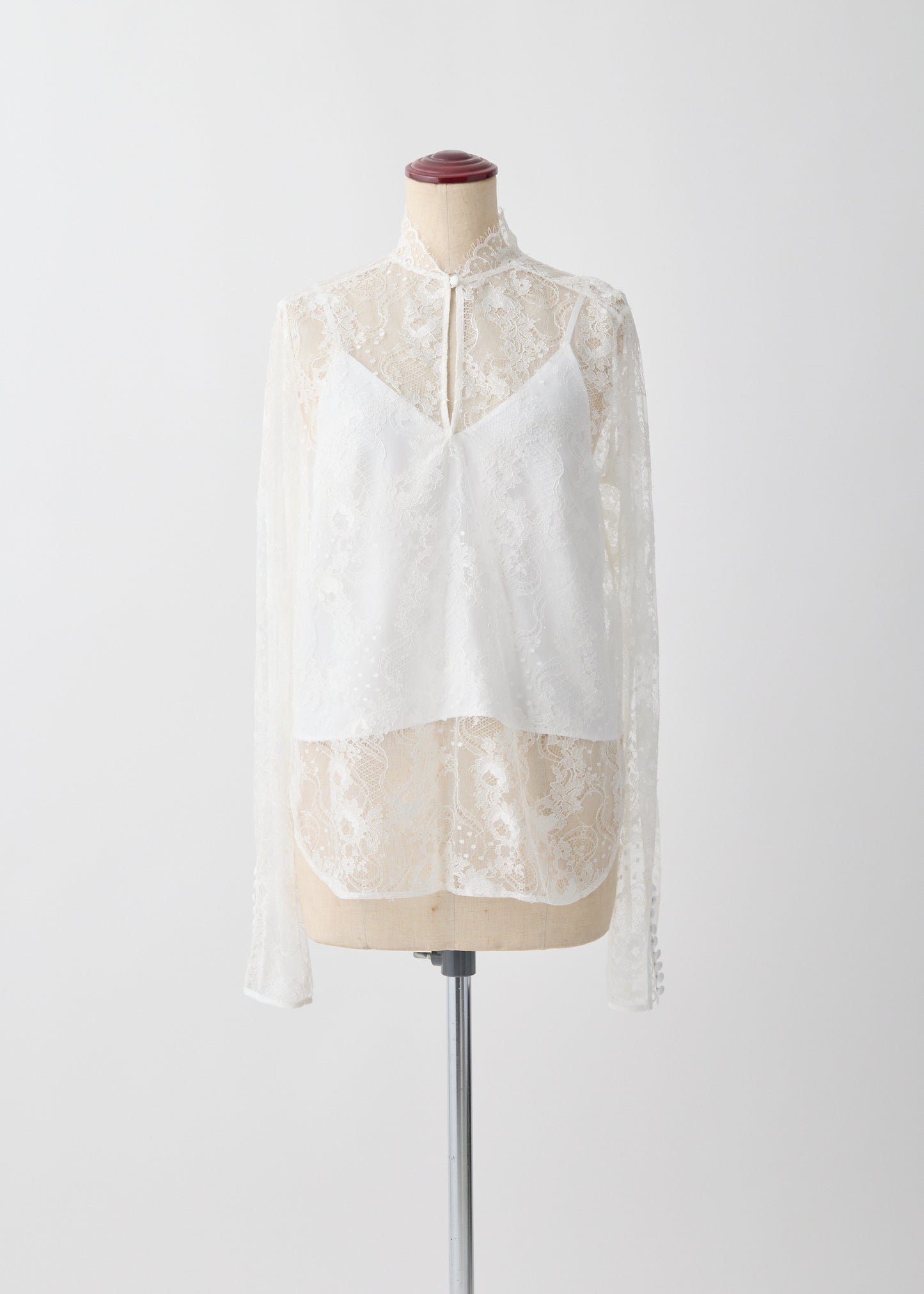 受注 Lace/blouse white【F015-08017】