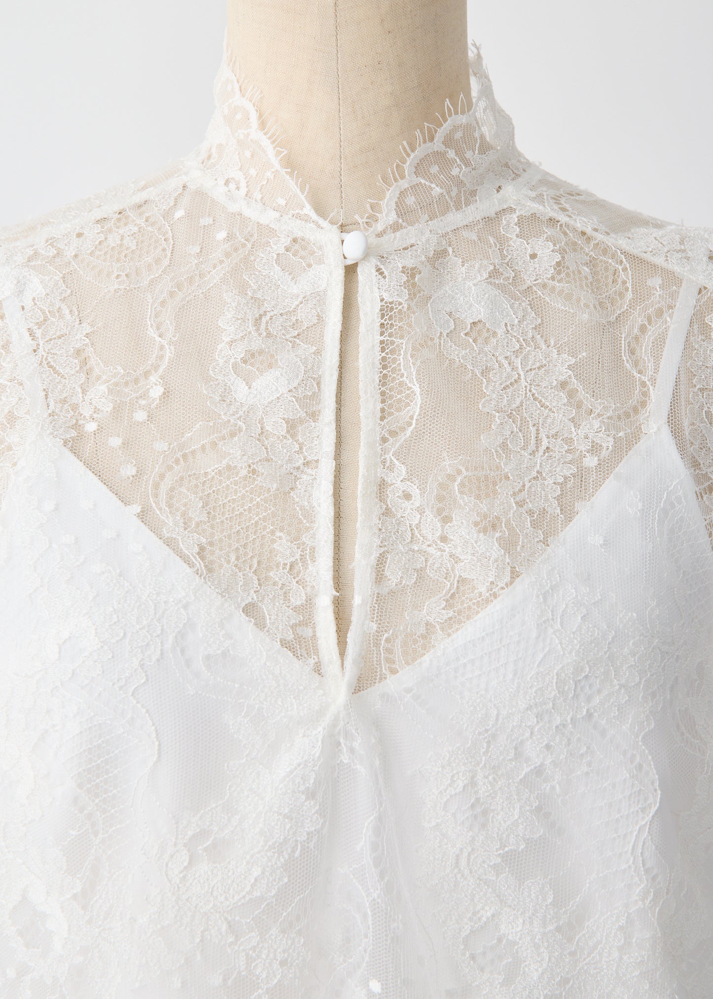 受注 Lace/blouse white【F015-08017】