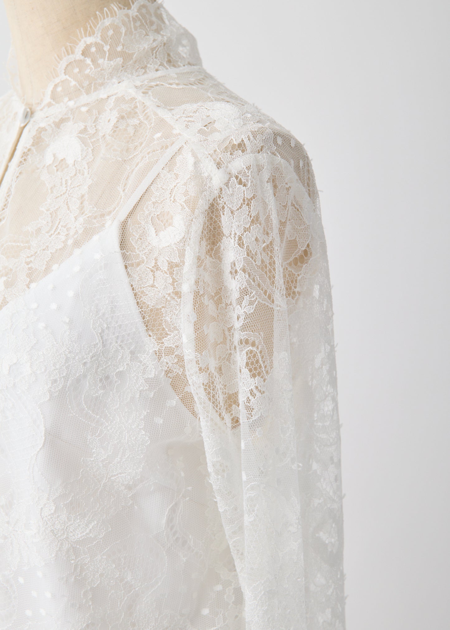 受注 Lace/blouse white【F015-08017】