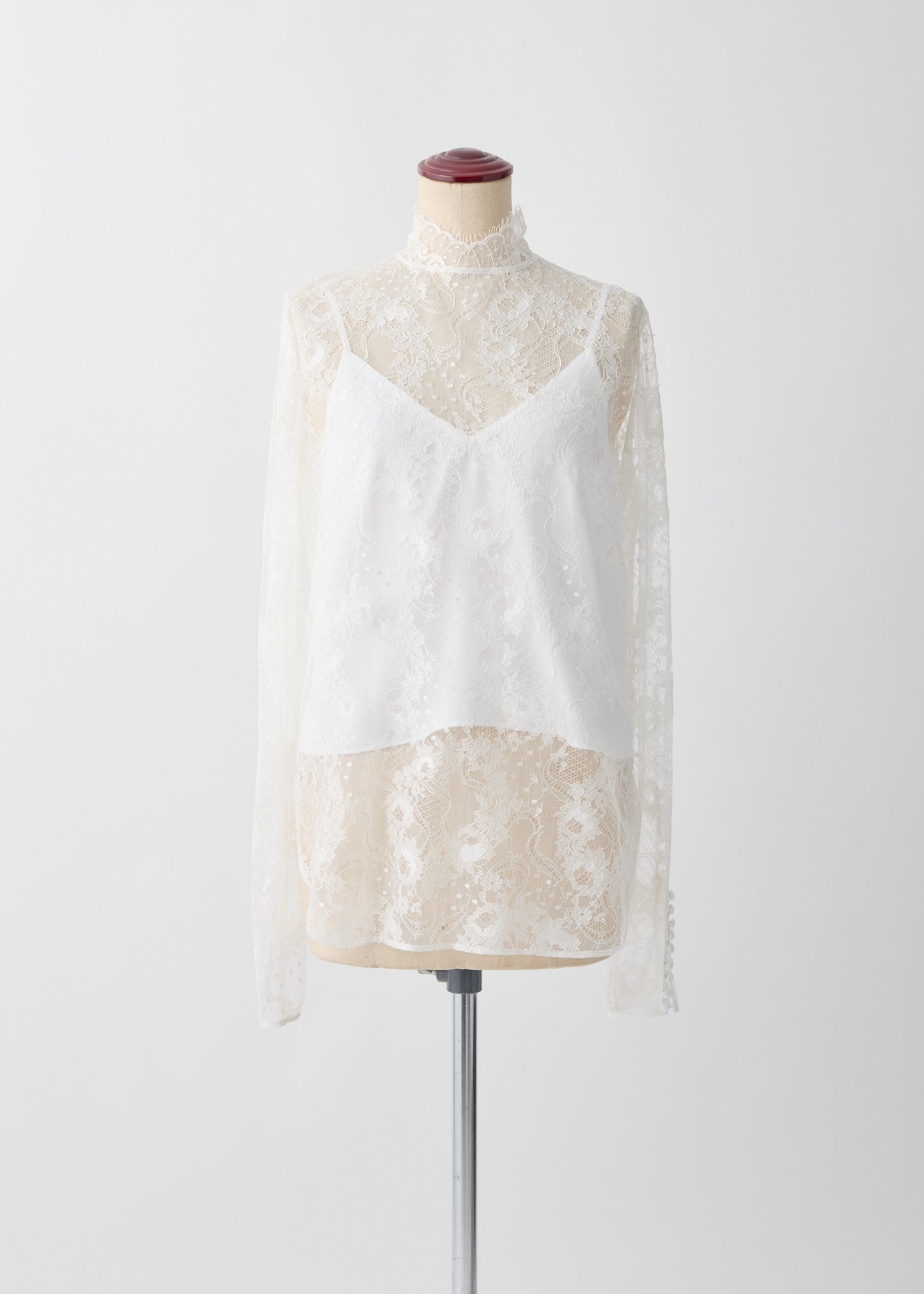 受注 Lace/blouse white【F015-08017】