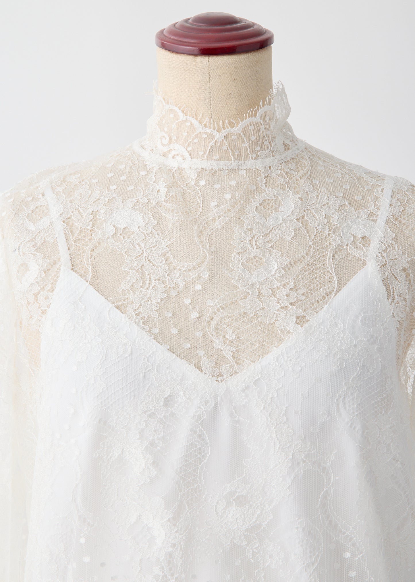受注 Lace/blouse white【F015-08017】