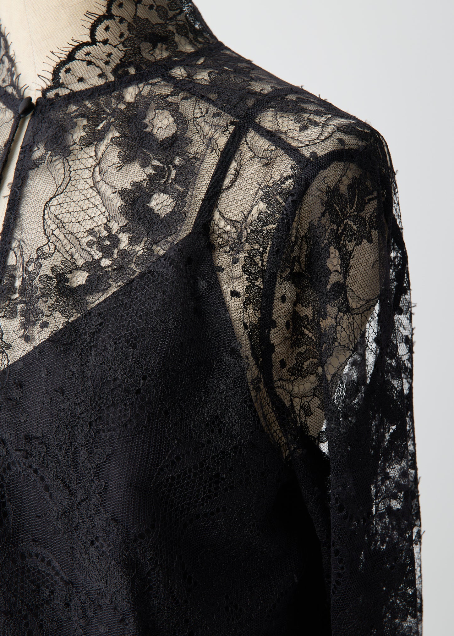 受注 Lace/blouse black【F015-08017】