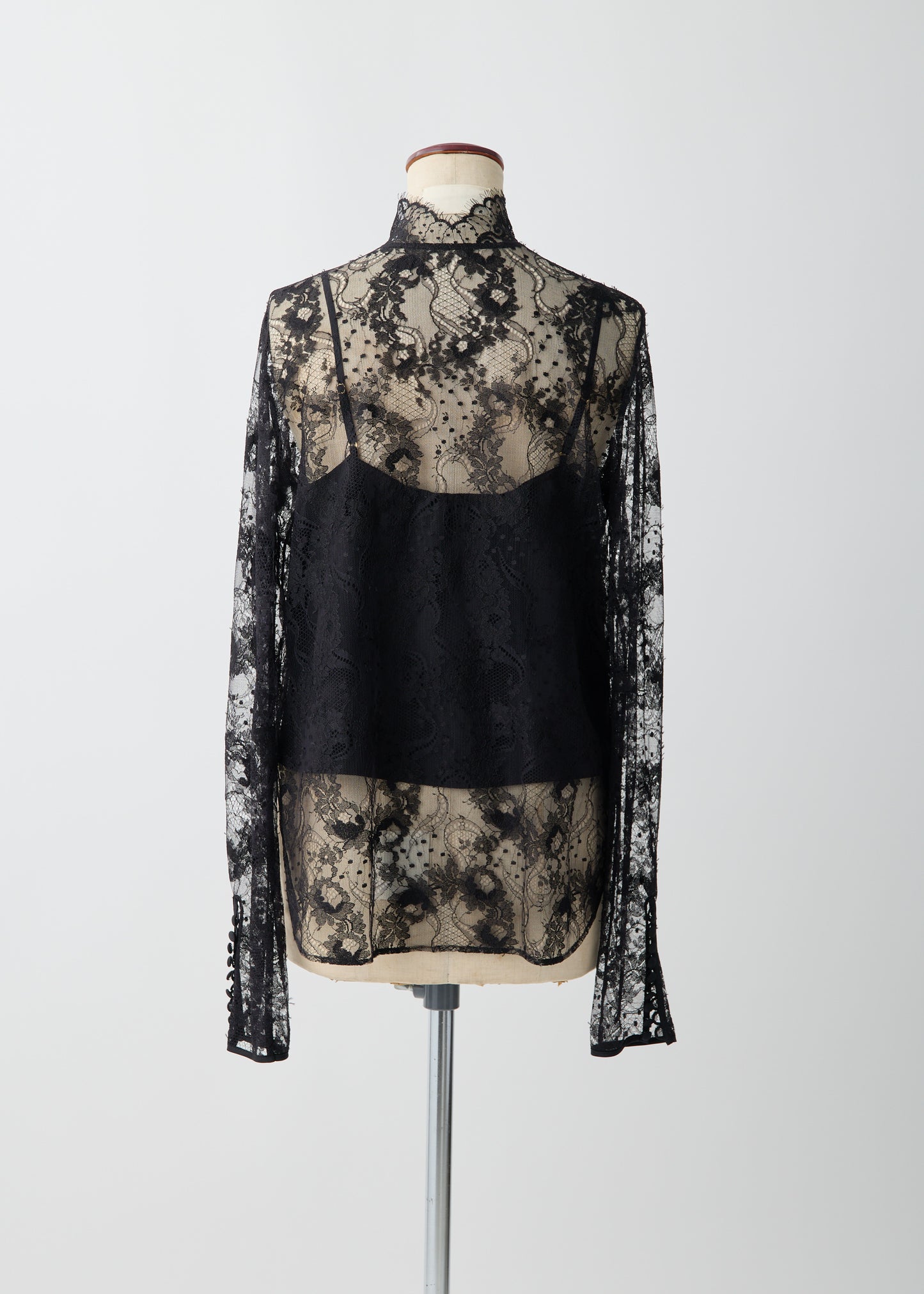 受注 Lace/blouse black【F015-08017】