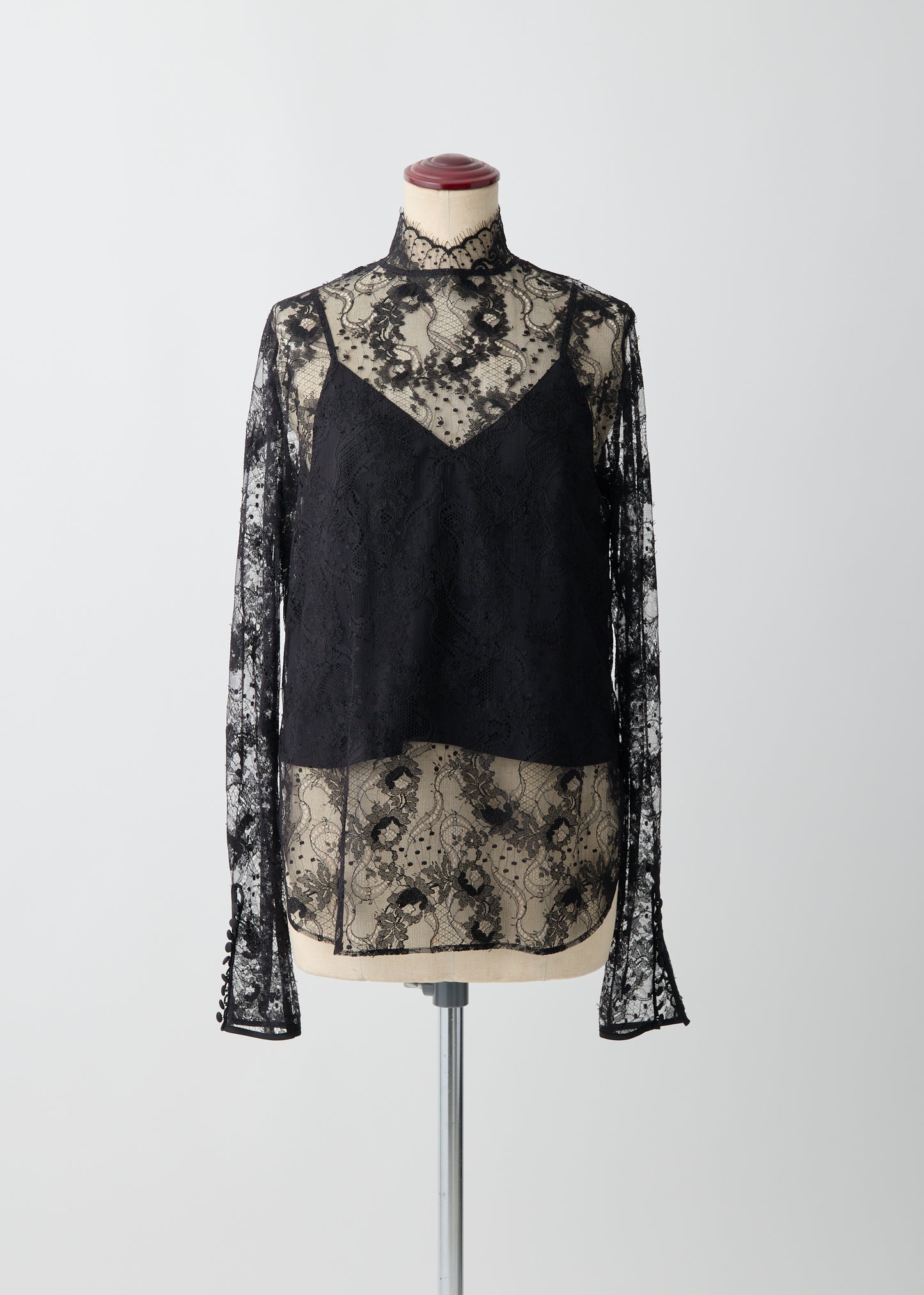 受注 Lace/blouse black【F015-08017】