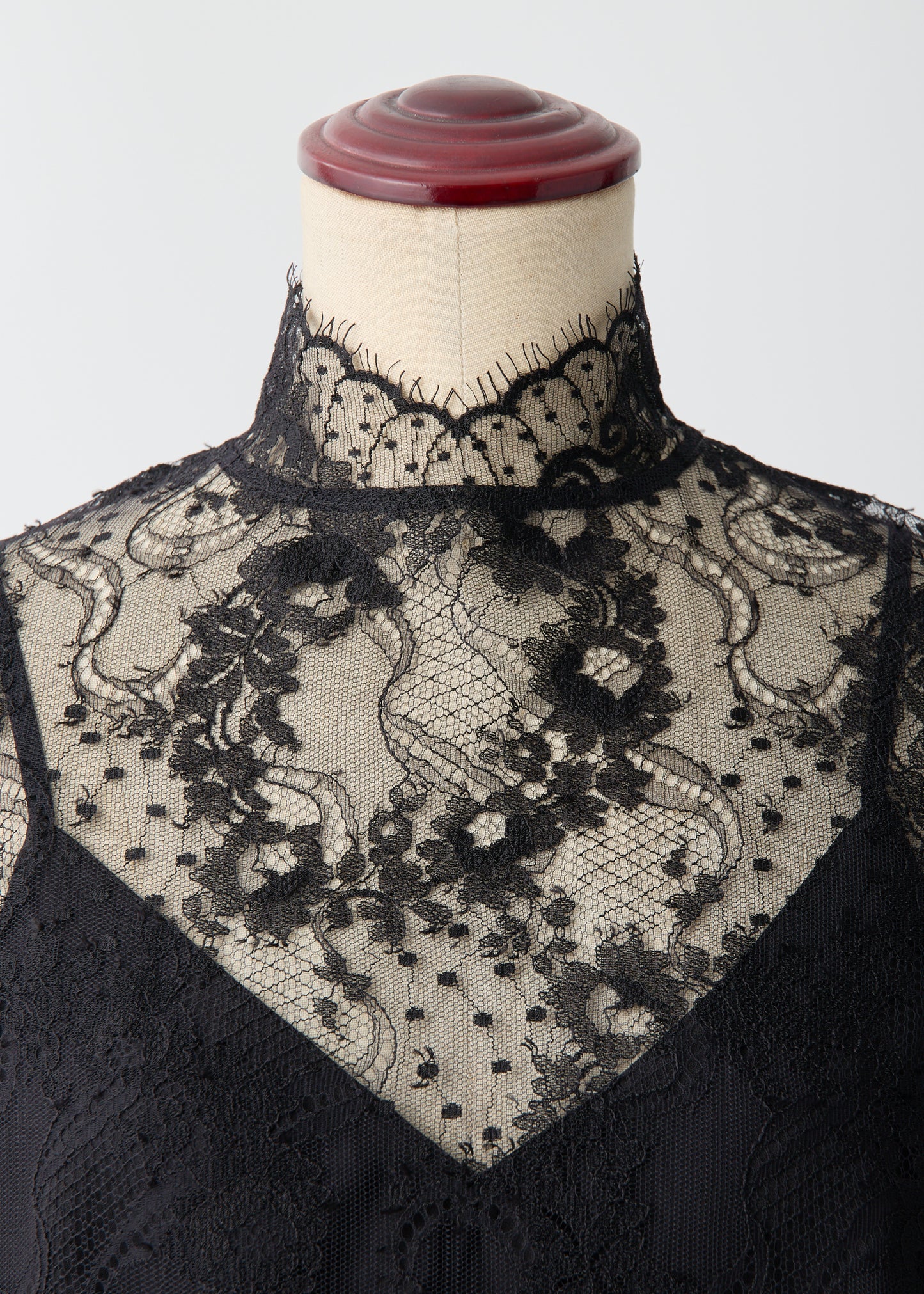 受注 Lace/blouse black【F015-08017】