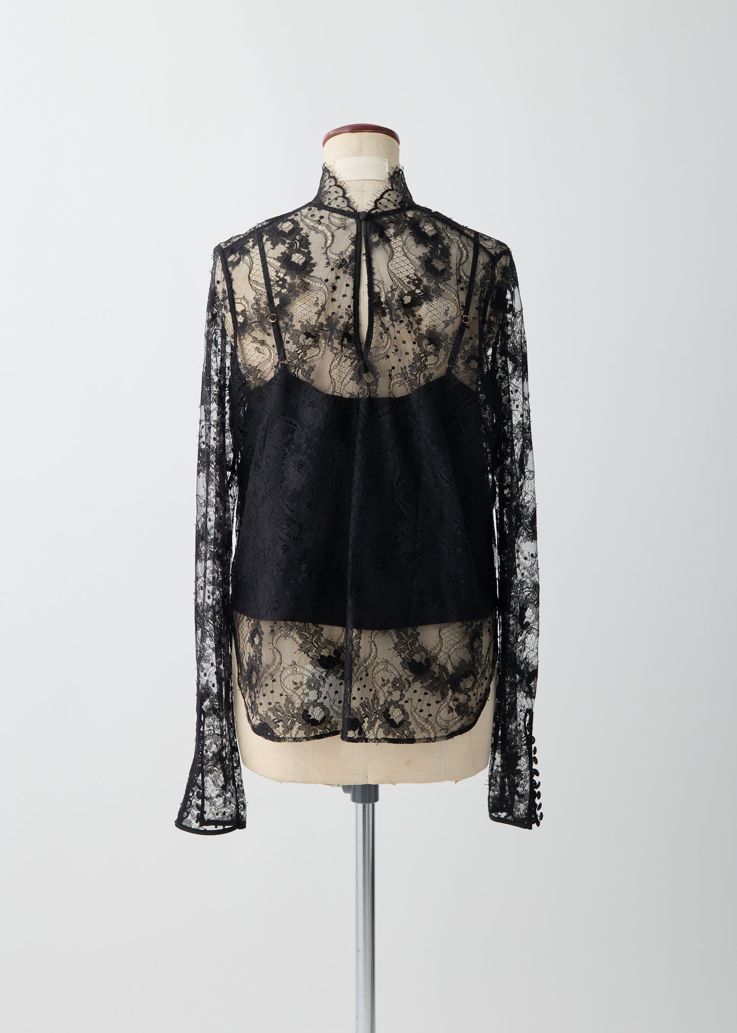 受注 Lace/blouse black【F015-08017】