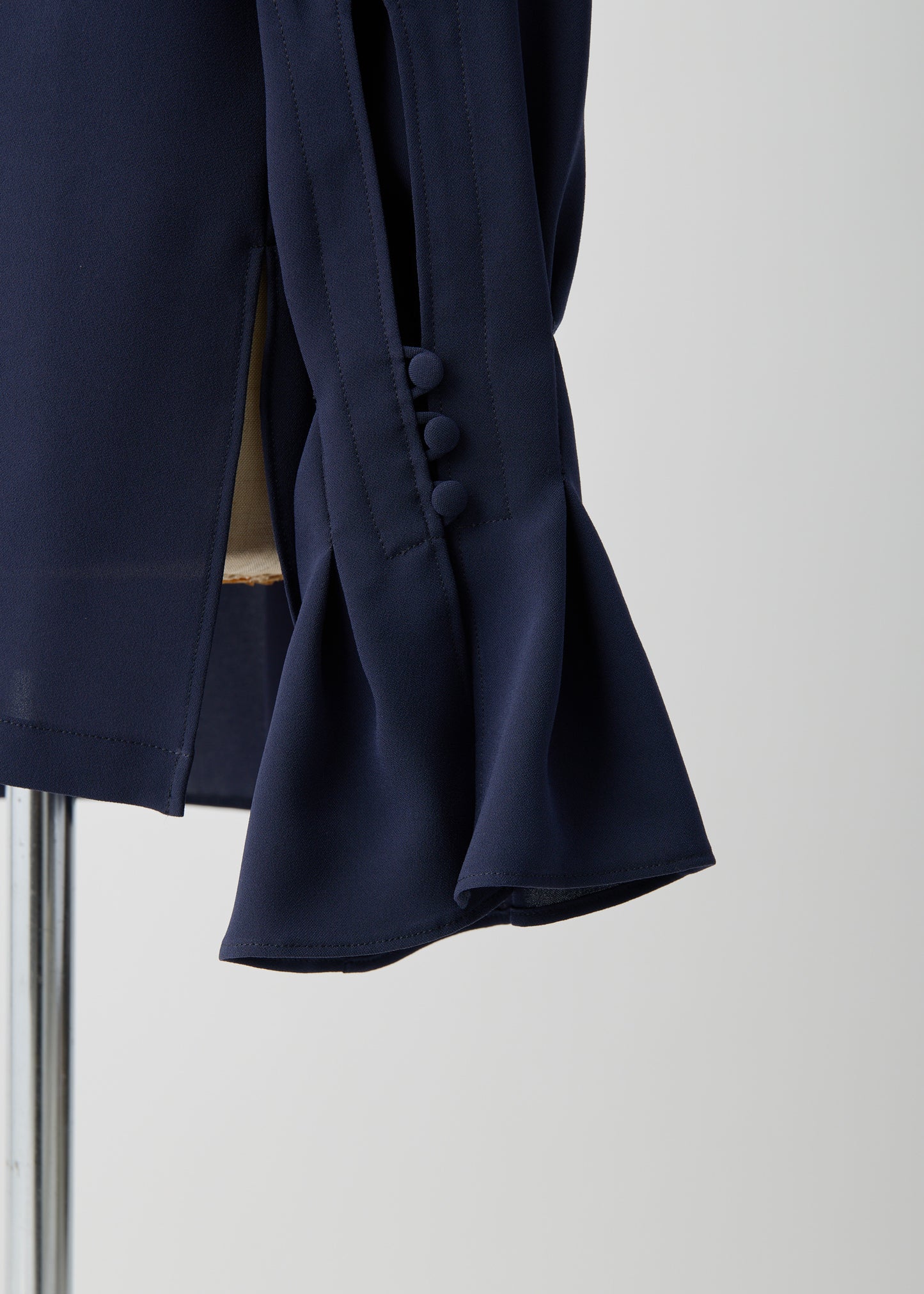 受注 Stretch Twill (Spiraea)/blouse navy・black【F015-08013】