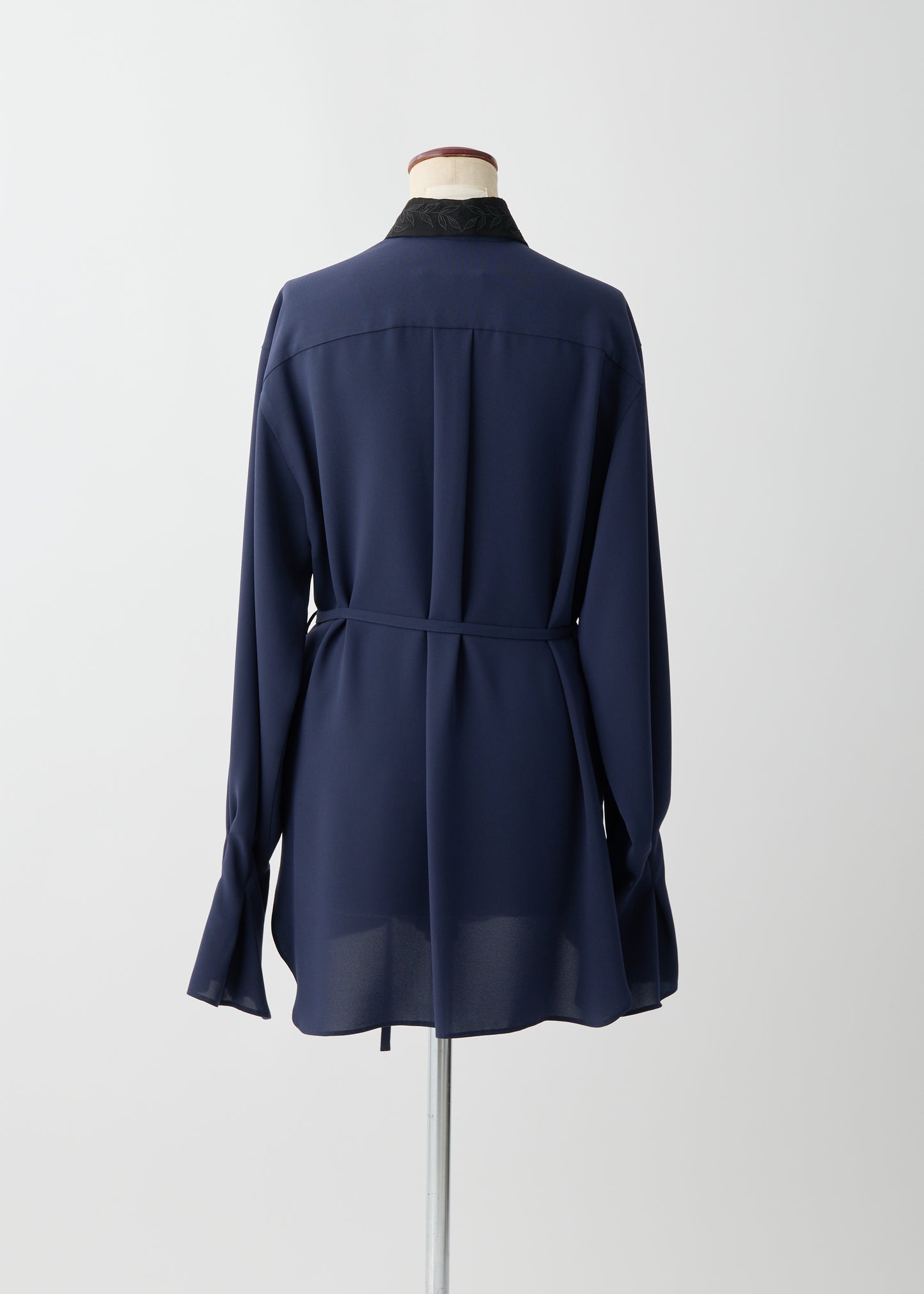受注 Stretch Twill (Spiraea)/blouse navy・black【F015-08013】