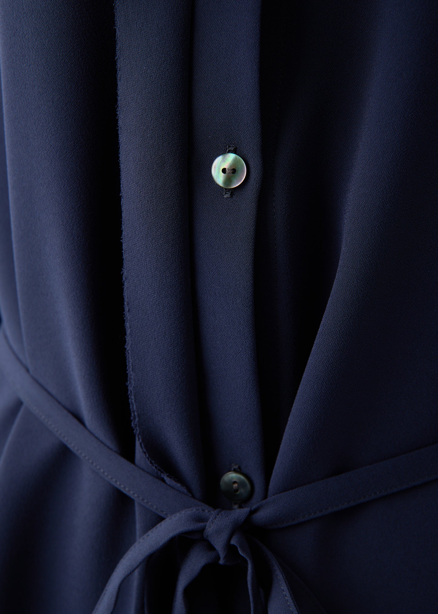受注 Stretch Twill (Spiraea)/blouse navy・black【F015-08013】