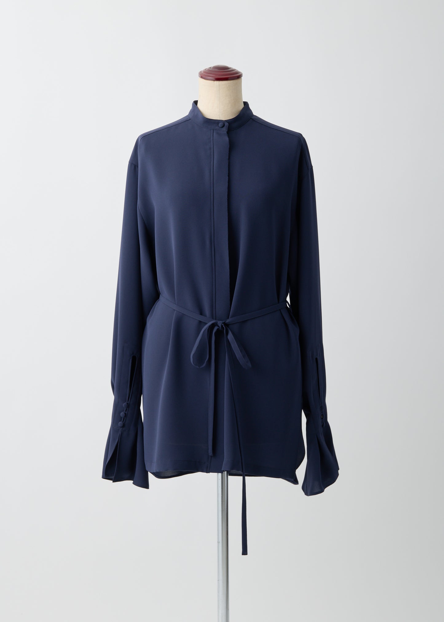 受注 Stretch Twill (Spiraea)/blouse navy・black【F015-08013】