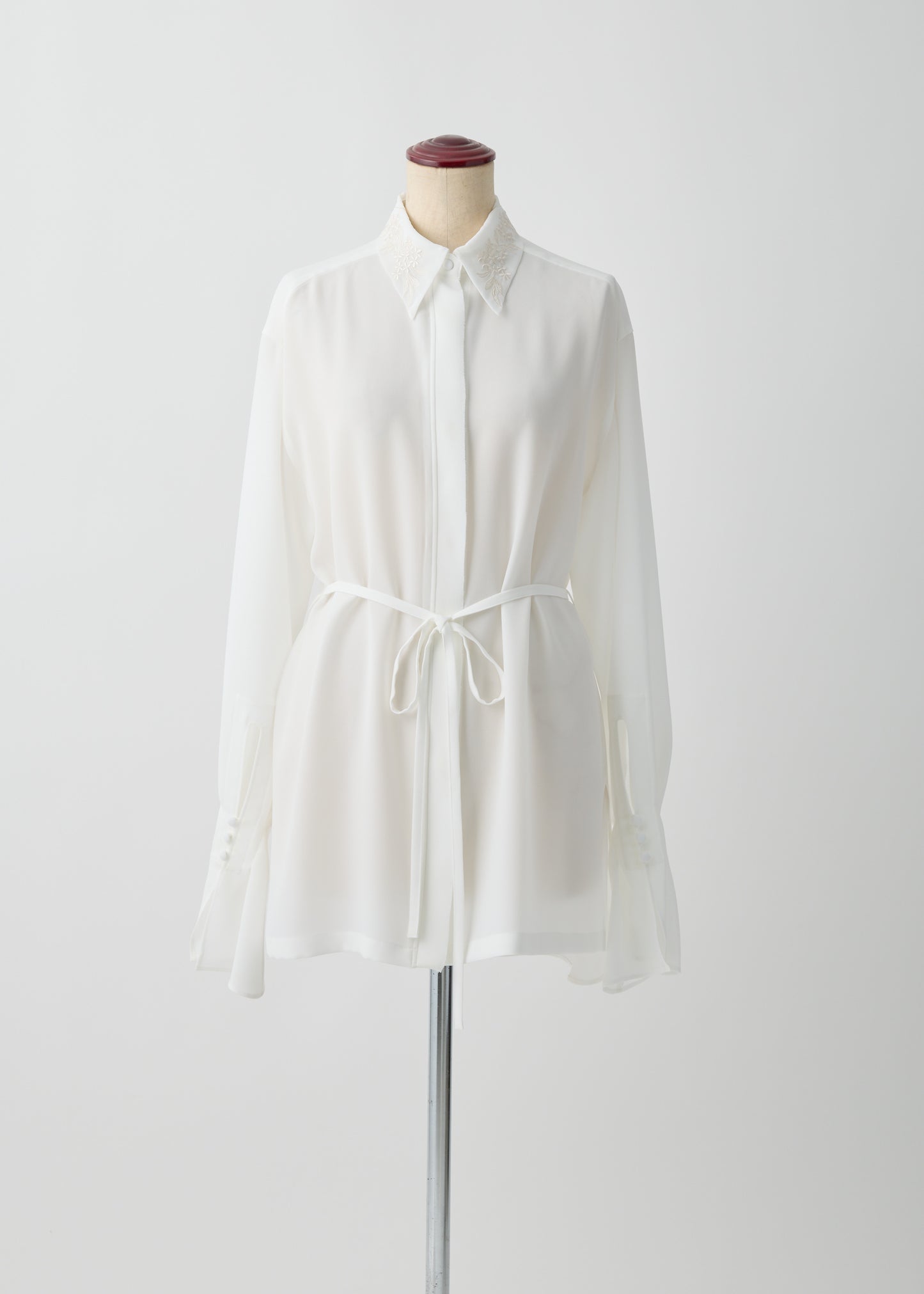 受注 Stretch Twill (Spiraea)/blouse white【F015-08013】