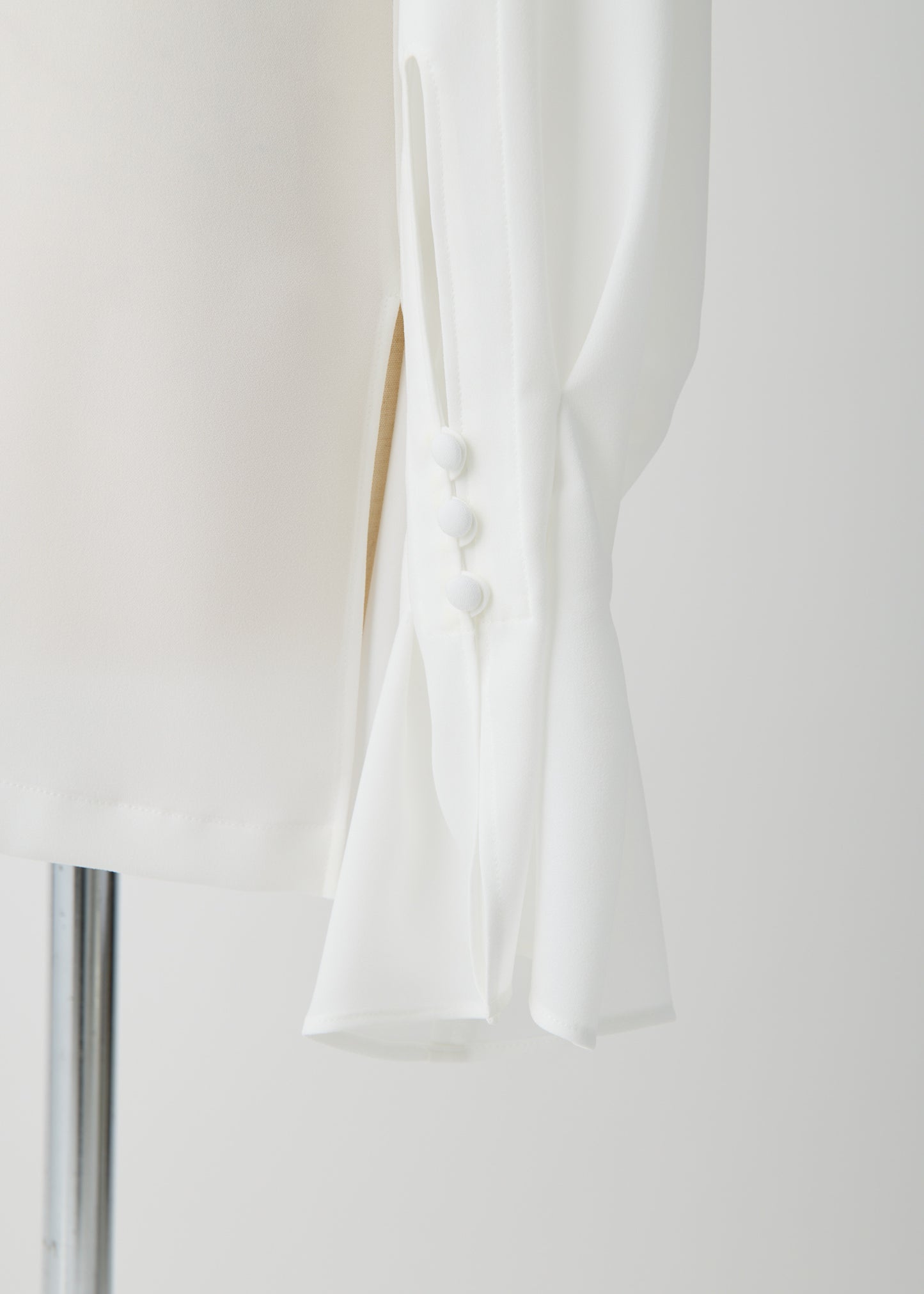 受注 Stretch Twill (Spiraea)/blouse white【F015-08013】