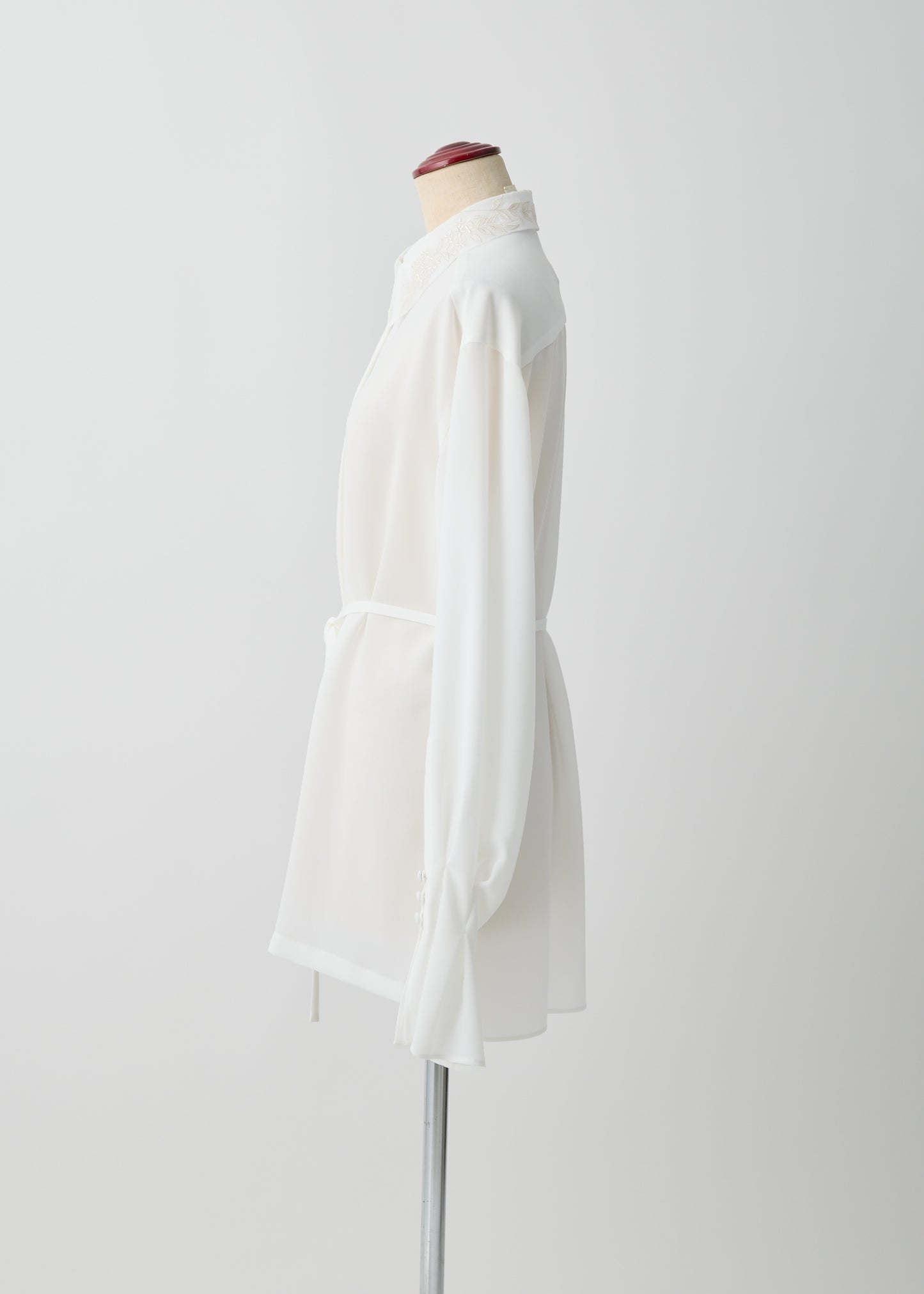 受注 Stretch Twill (Spiraea)/blouse white【F015-08013】
