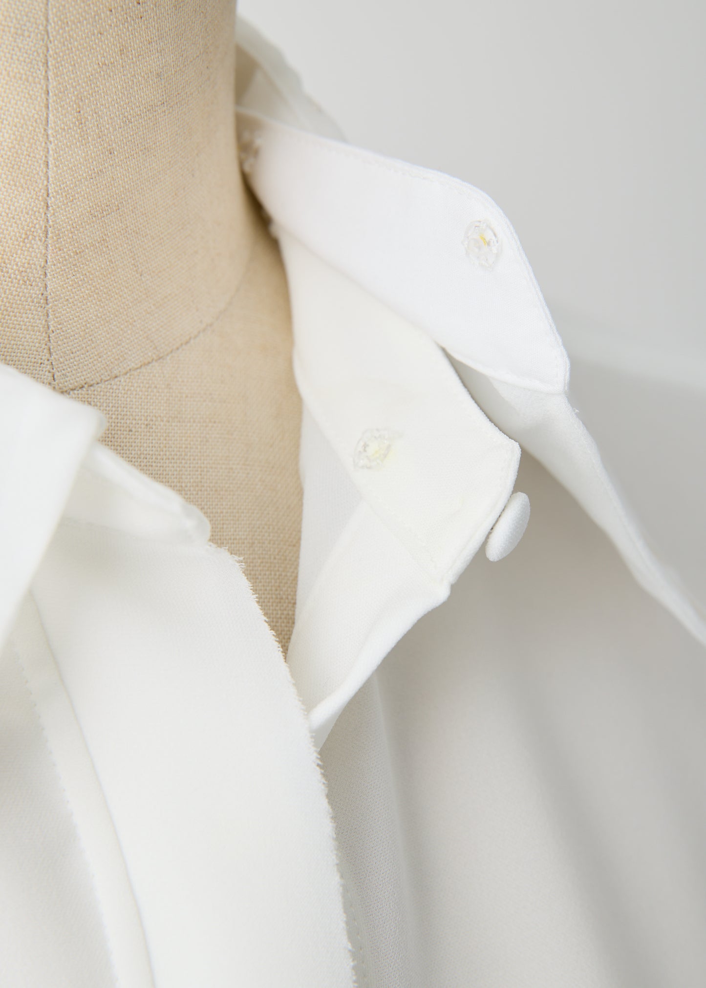 受注 Stretch Twill (Spiraea)/blouse white【F015-08013】