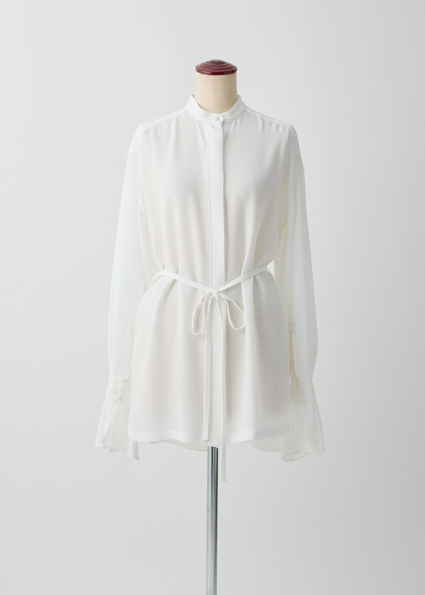 受注 Stretch Twill (Spiraea)/blouse white【F015-08013】
