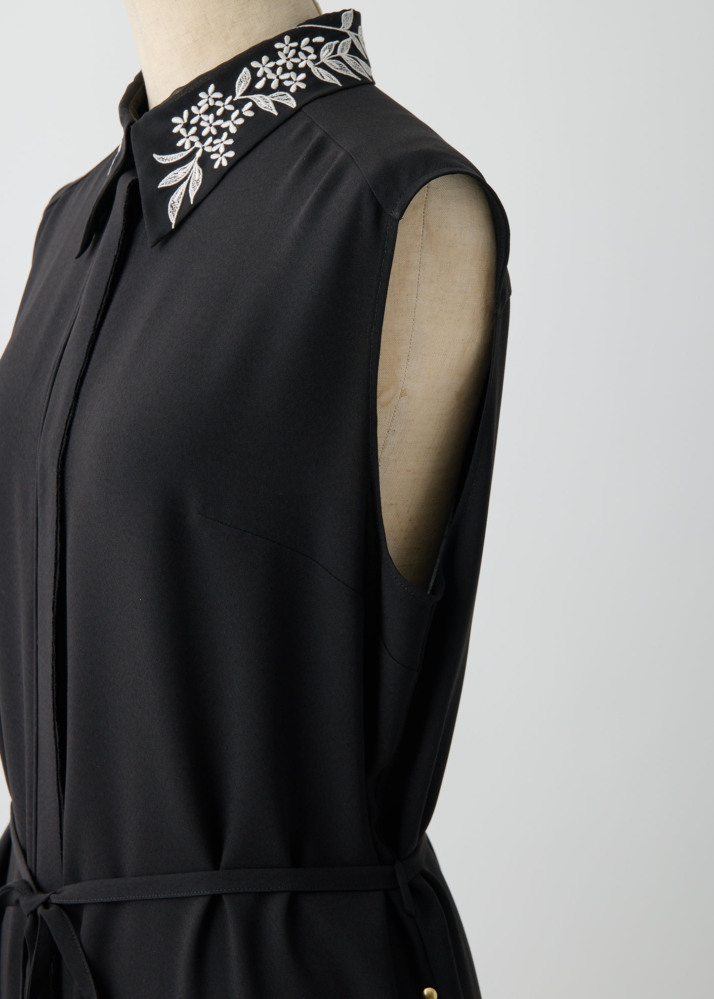 受注 Stretch Twill (Spiraea)/one-piece navy・black【F015-05011】