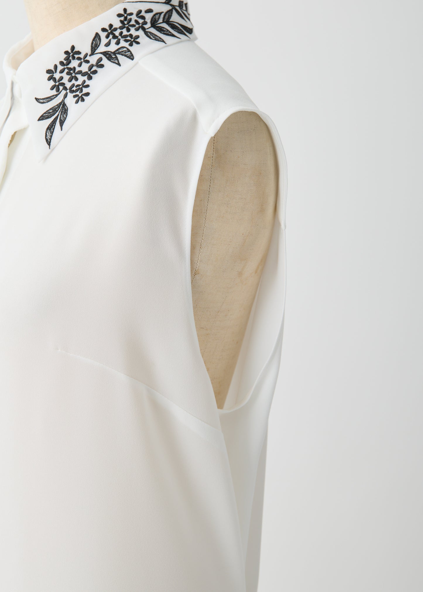 受注 Stretch Twill (Spiraea)/one-piece white【F015-05011】
