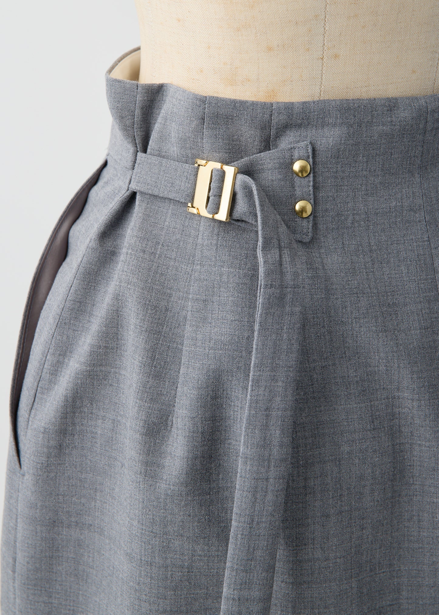 受注 2/80 Wool/skirt H-gray【F015-07006】