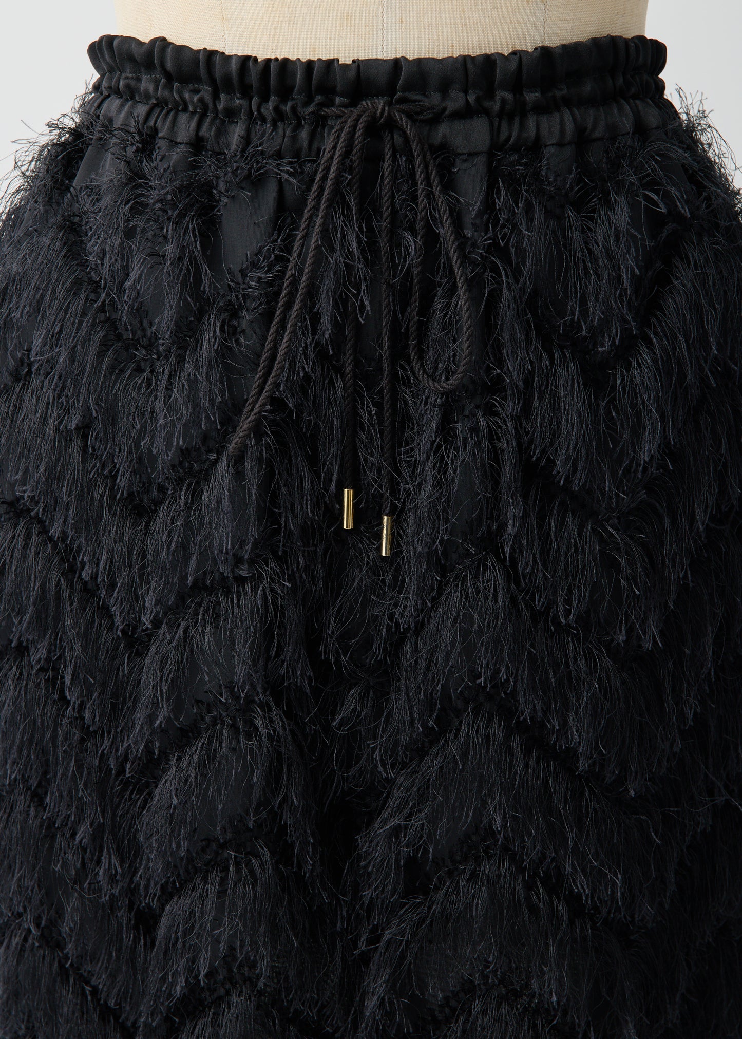 受注 JQ fringe/skirt écru・black【F015-07020】
