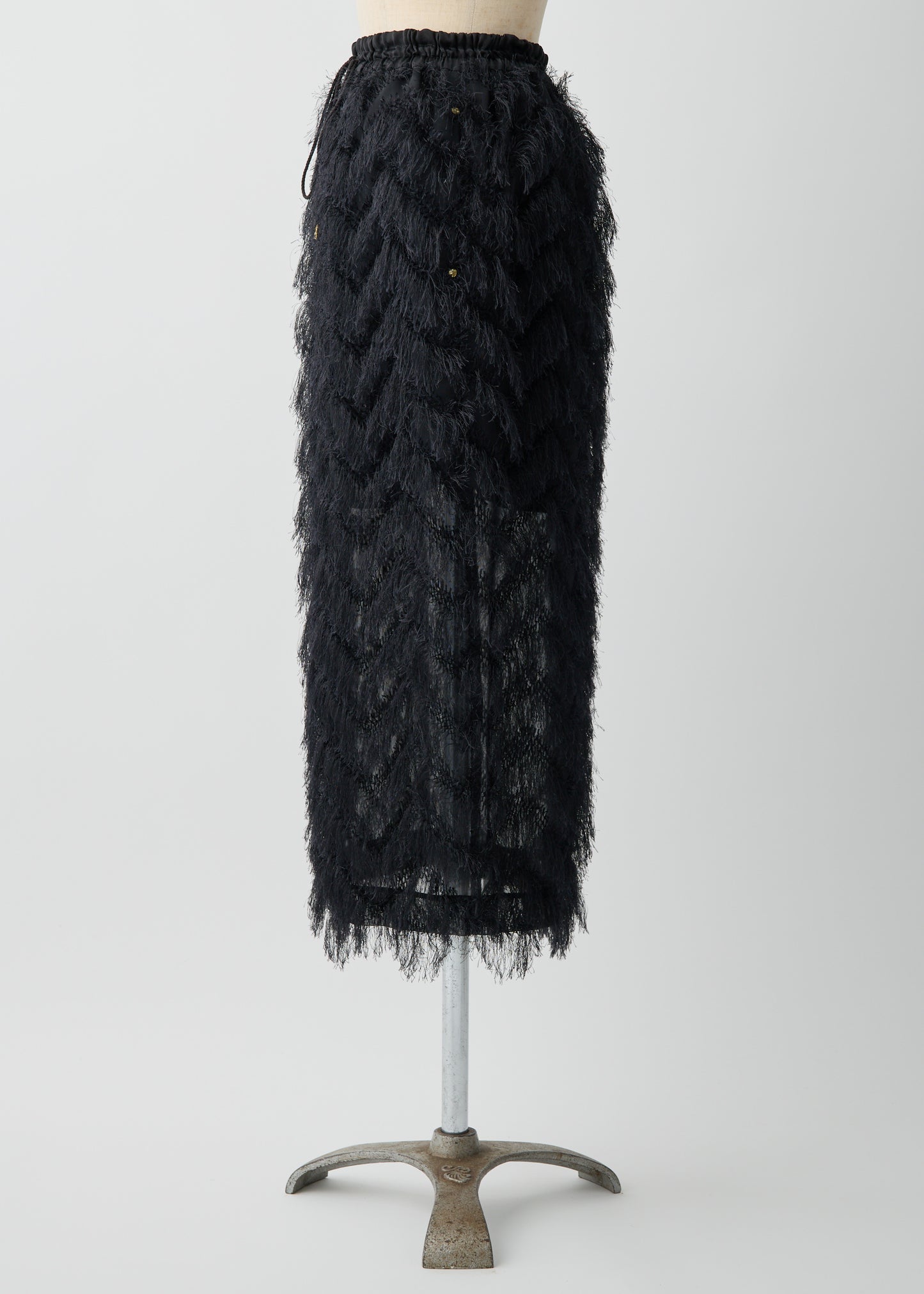 受注 JQ fringe/skirt écru・black【F015-07020】