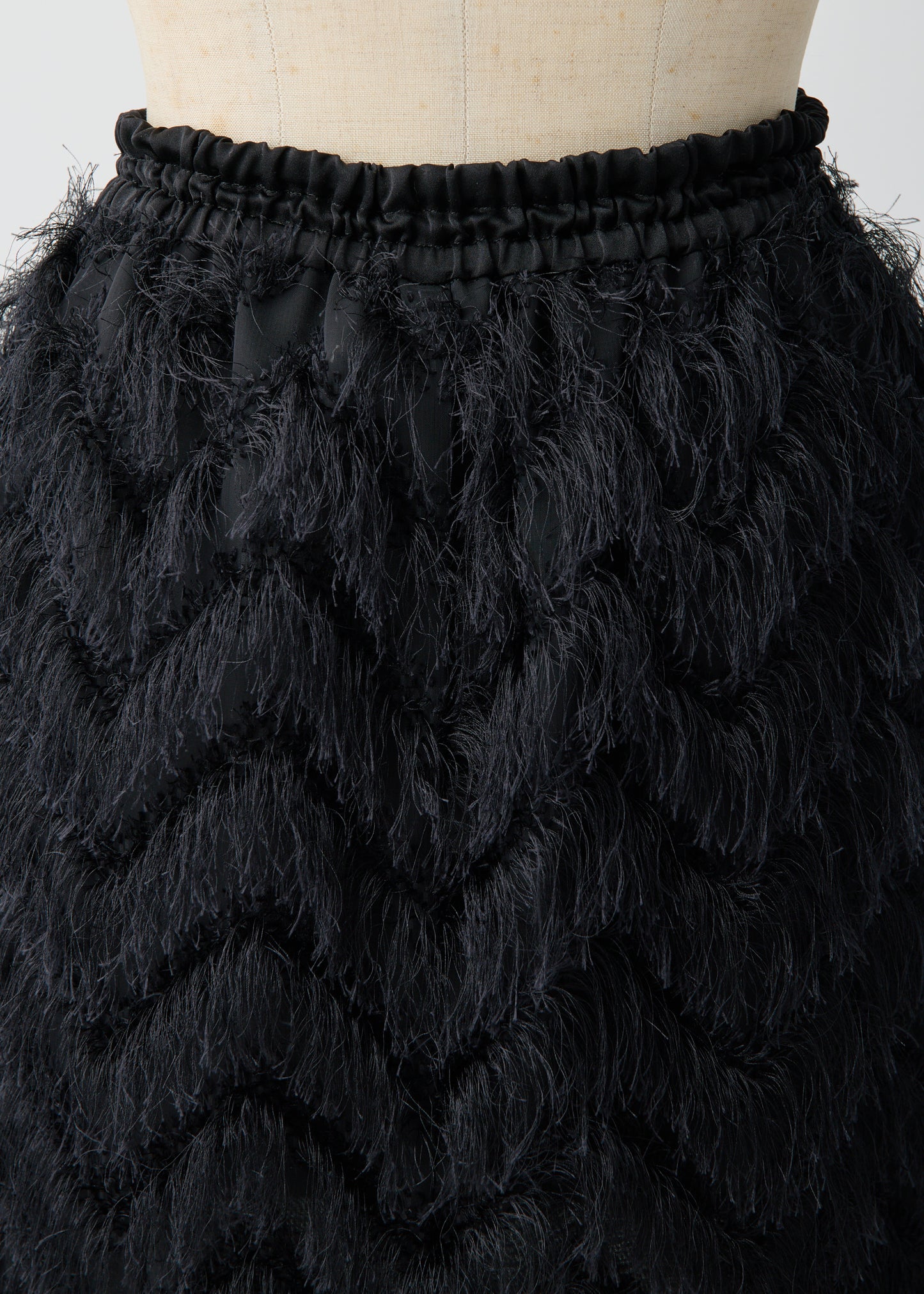 受注 JQ fringe/skirt écru・black【F015-07020】