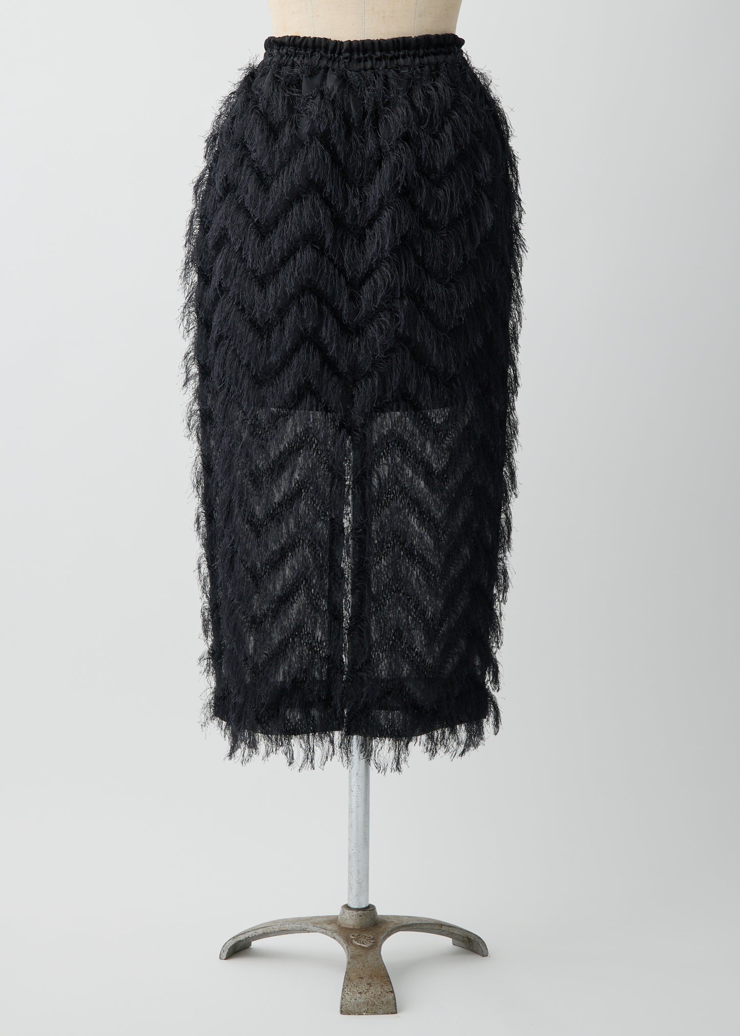 受注 JQ fringe/skirt écru・black【F015-07020】