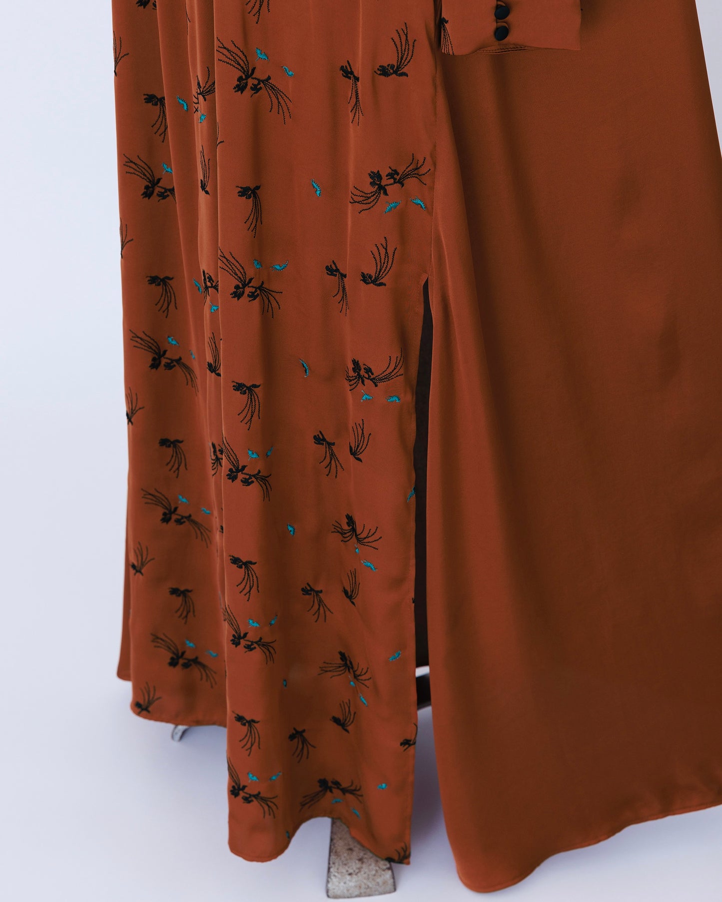 yeux de chat satin/one-piece brown(× wine)【F013-05007】