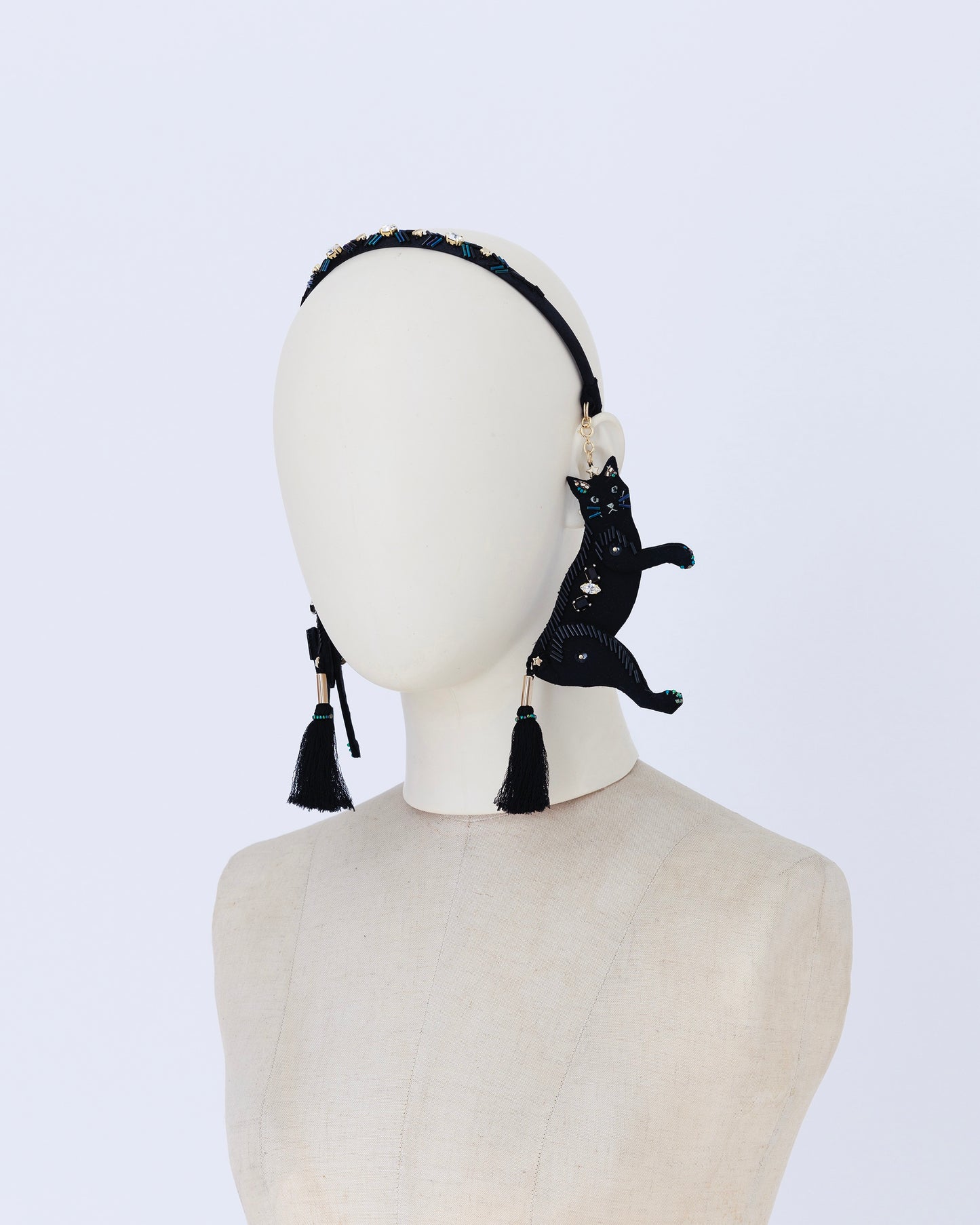 受注 chat noir／headband & necklace black【F013-10019】