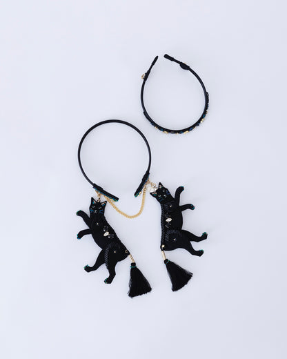 受注 chat noir／headband & necklace black【F013-10019】