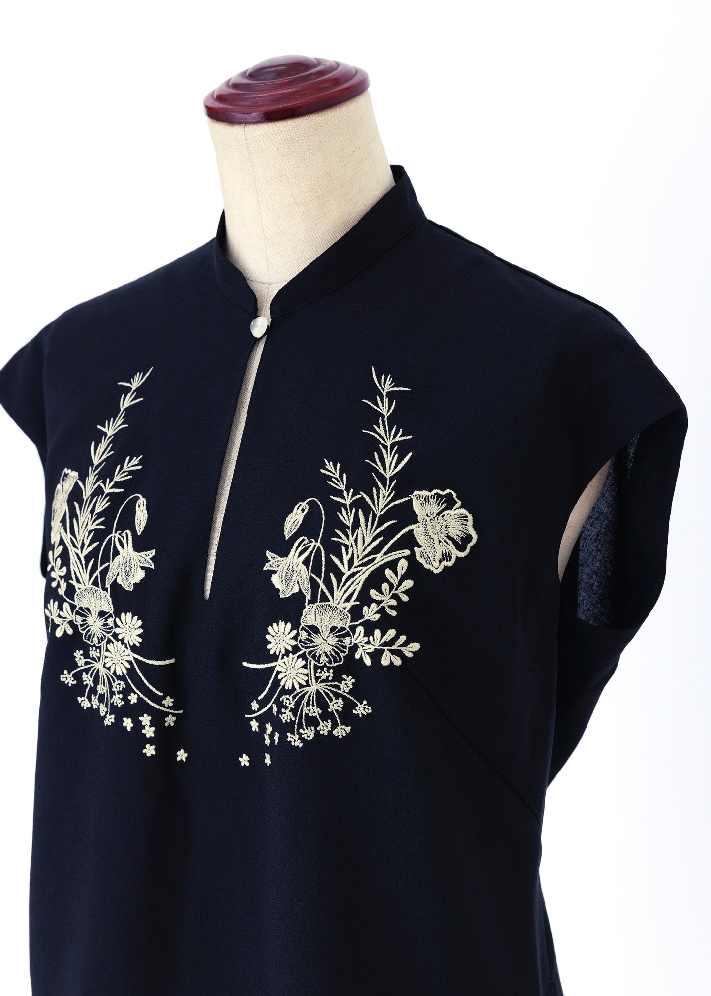 Chinoiserie/blouse black【F014-08017】