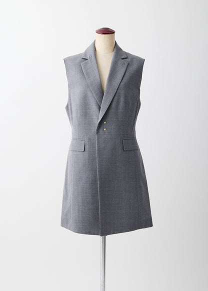 受注　2/80 Wool／vest H-gray【F015-03004】