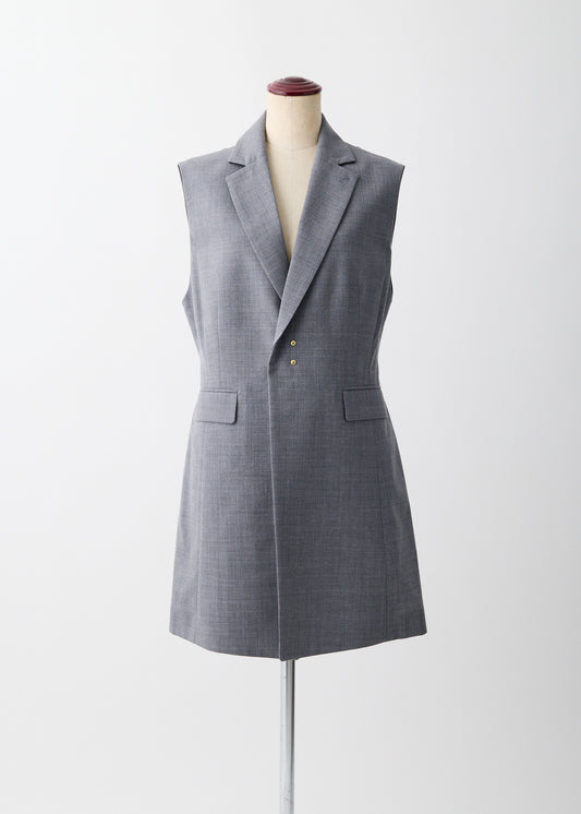 受注　2/80 Wool／vest H-gray【F015-03004】