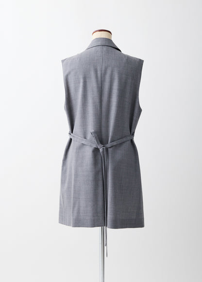 受注　2/80 Wool／vest H-gray【F015-03004】