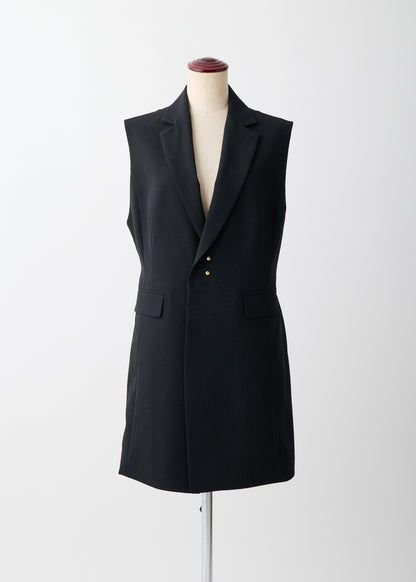 受注　2/80 Wool／vest black【F015-03004】