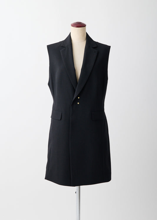 受注　2/80 Wool／vest black【F015-03004】