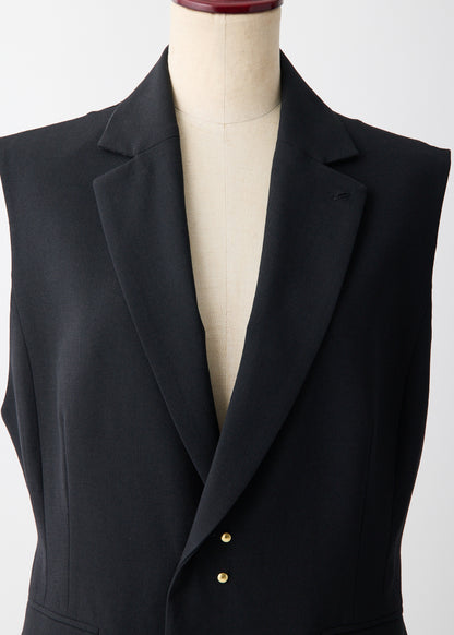 受注　2/80 Wool／vest black【F015-03004】