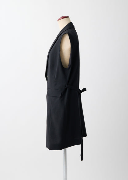 受注　2/80 Wool／vest black【F015-03004】
