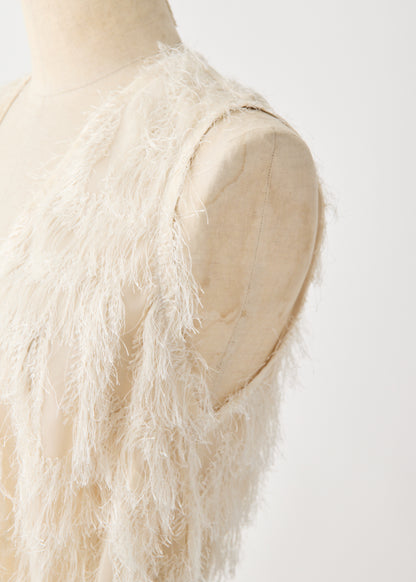 受注　JQ fringe／blouse écru【F015-08021】