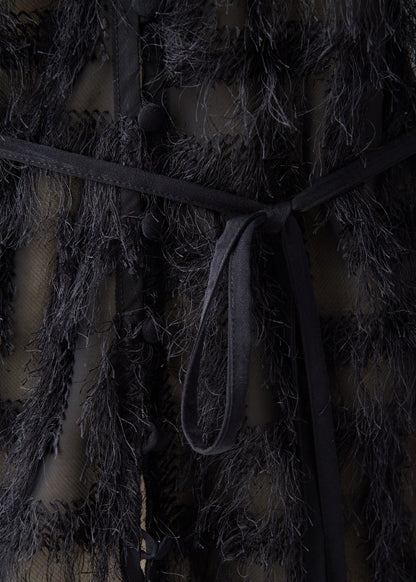 受注　JQ fringe／blouse black【F015-08021】