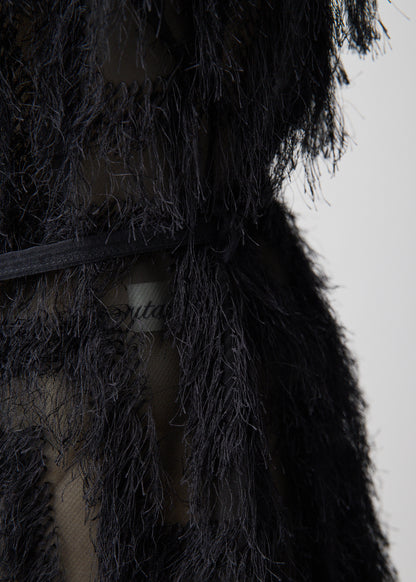 受注　JQ fringe／blouse black【F015-08021】