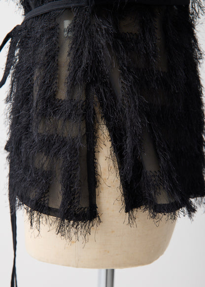 受注　JQ fringe／blouse black【F015-08021】