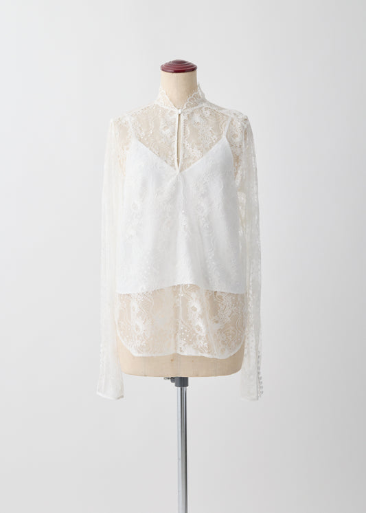 受注　Lace／blouse white【F015-08017】
