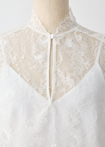 受注　Lace／blouse white【F015-08017】