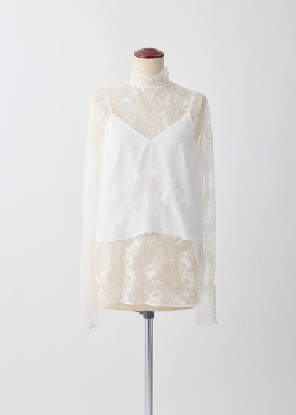 受注　Lace／blouse white【F015-08017】