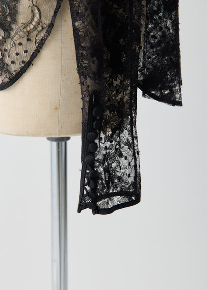 受注　Lace／blouse black【F015-08017】